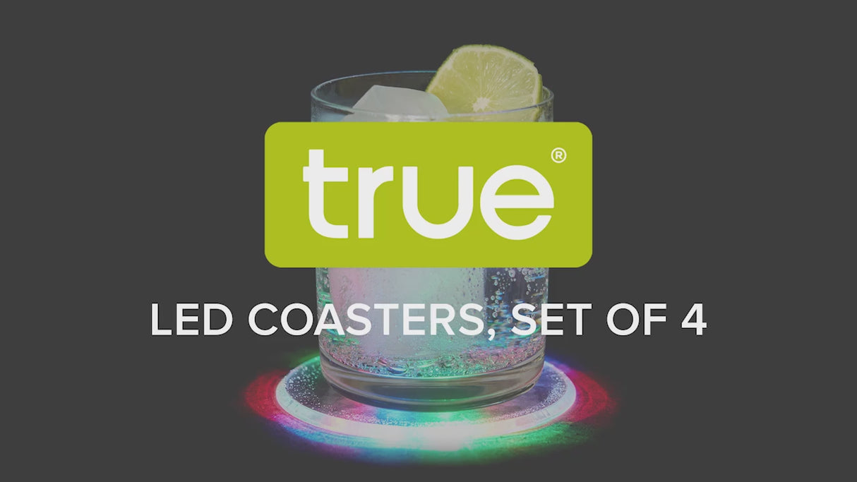 LED Multicolor Coasters, Set of 4