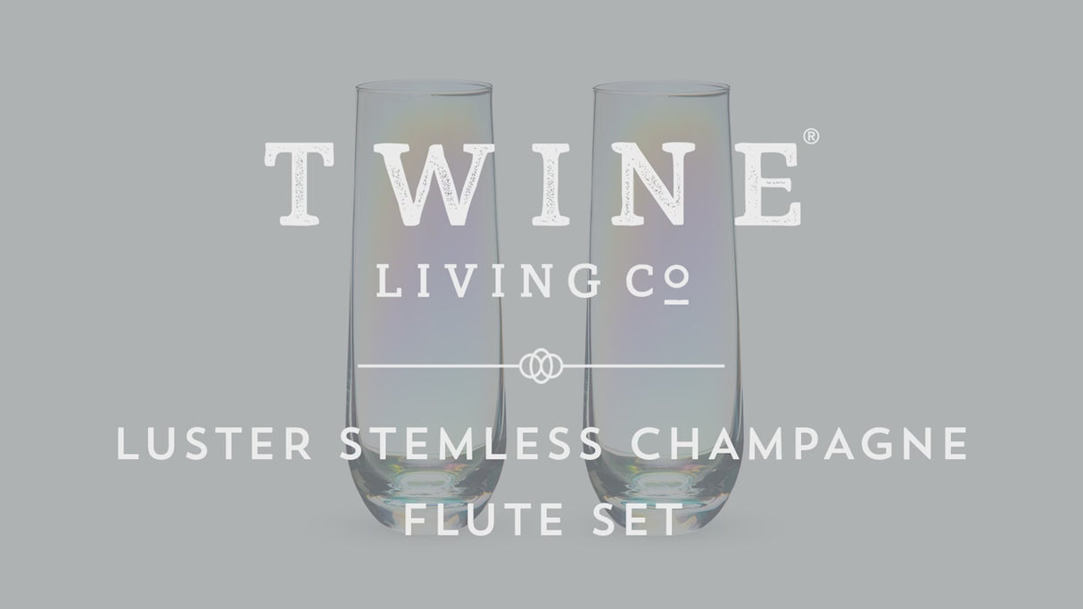 Luster Stemless Champagne Flutes, Set of 2