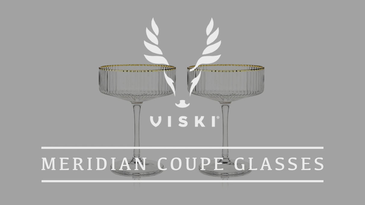 Meridian Crystal Coupe Glasses, Set of 2