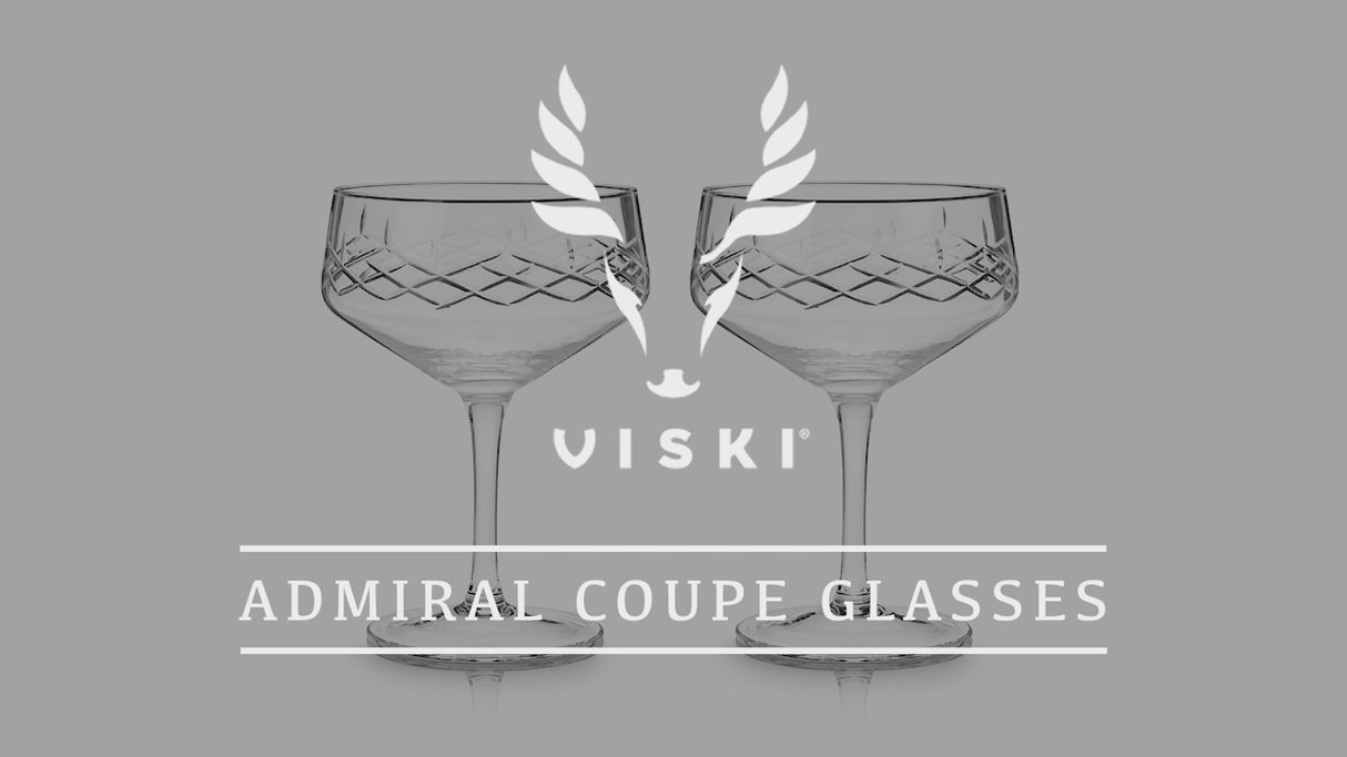 Admiral Crystal Coupe Glasses, Set of 2