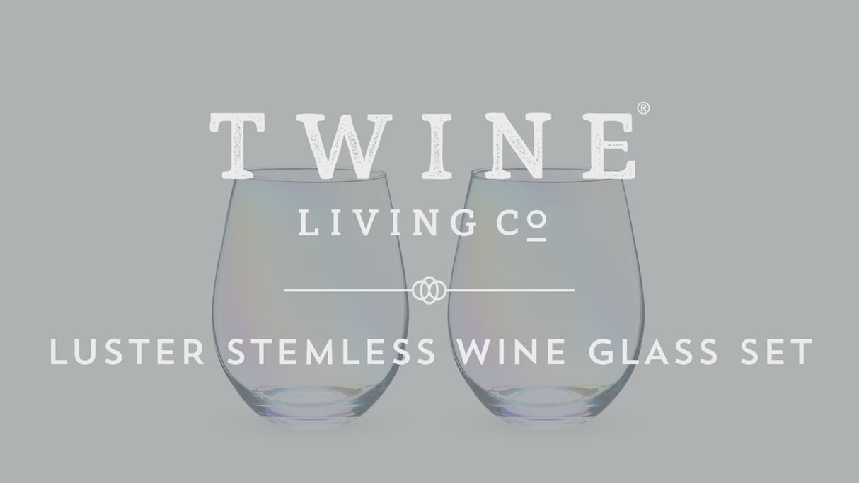 Luster Stemless Wine Glasses, Set of 2