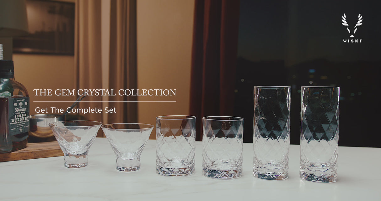 Gem Crystal Tumblers, Set of 2