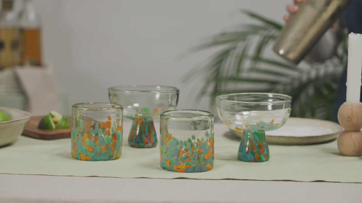 Segunda Vida Viajar Margarita Glasses, Set of 2