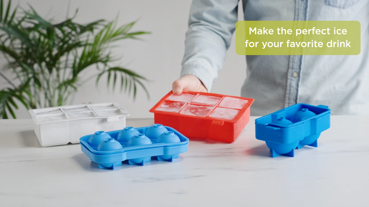 Colossal 2" Silicone Ice Cube Tray in Red