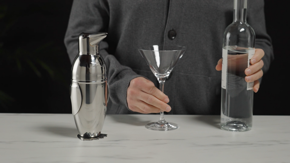 Irving Penguin Cocktail Shaker in Stainless Steel