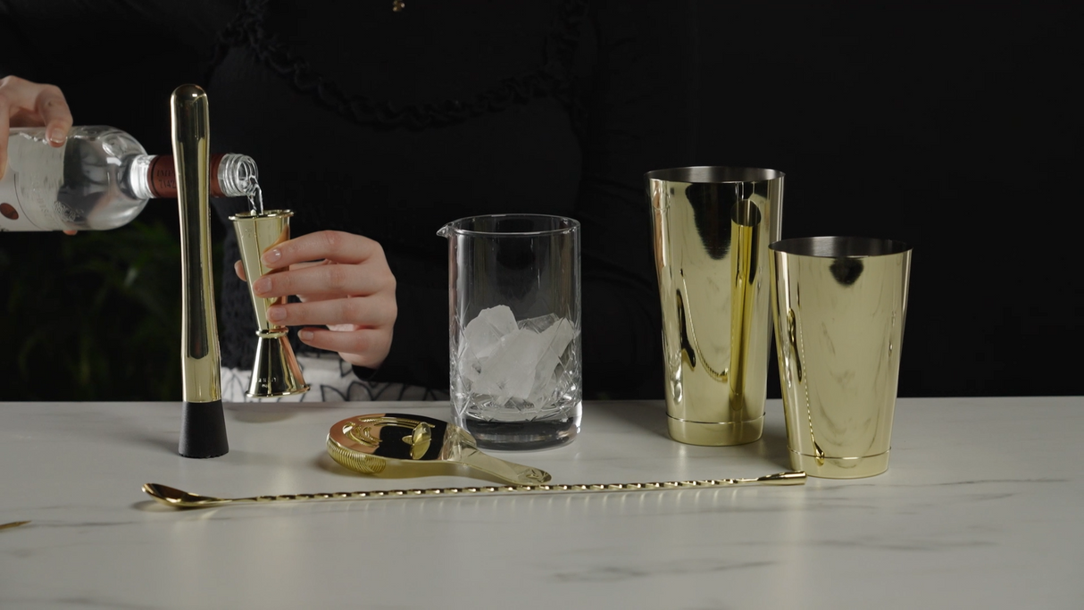 Belmont 7-Piece Barware Set in Gold