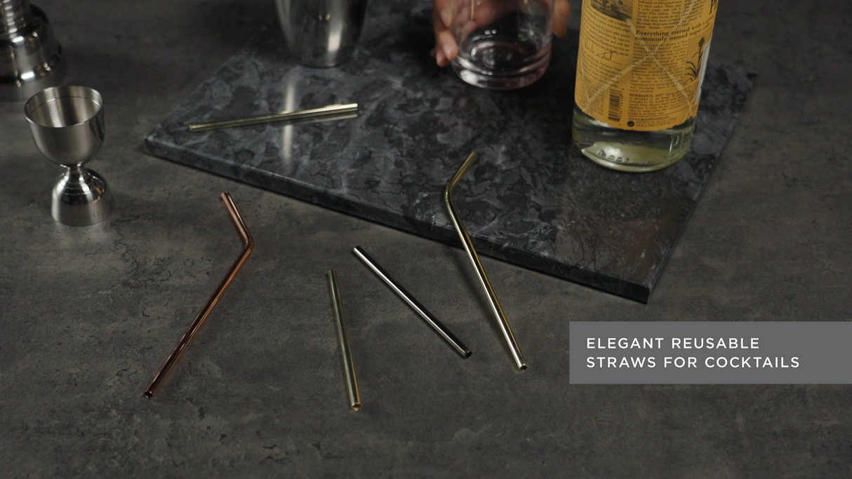 Summit Cocktail Straws in Copper, Set of 4