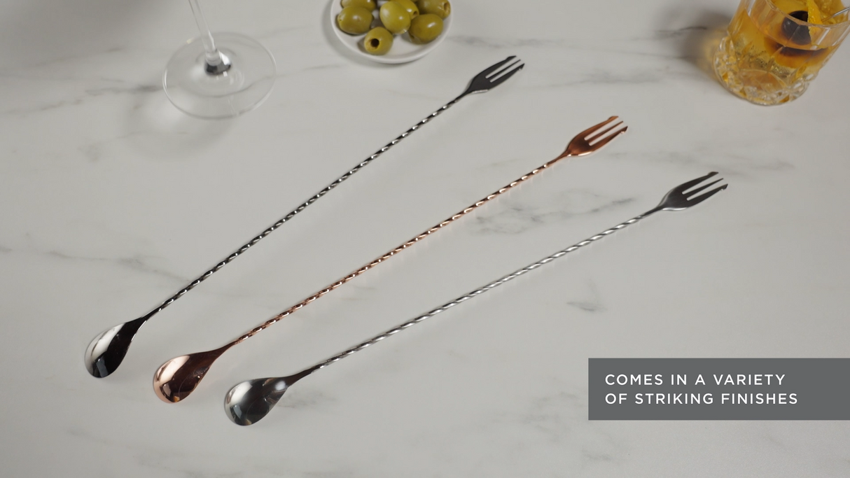 Summit Trident Bar Spoon in Copper