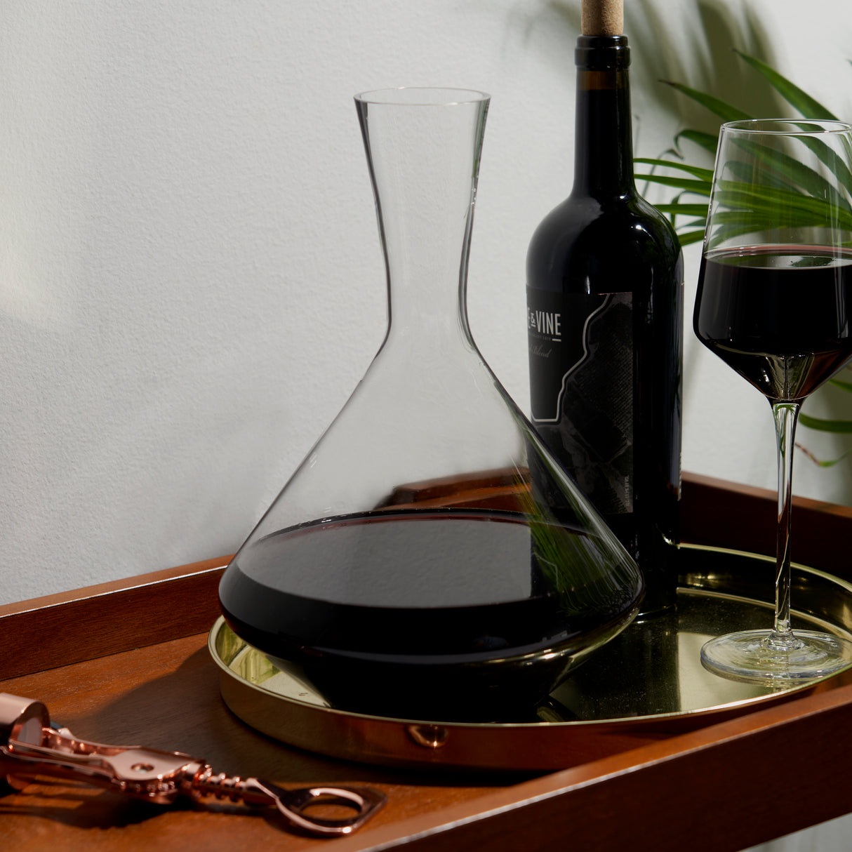 Raye Crystal Angled Wine Decanter