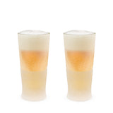 Glass FREEZE Beer Cooling Cup, Set of 2