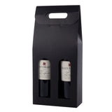 Market Place Two Bottle Corrugated Carrier in Black