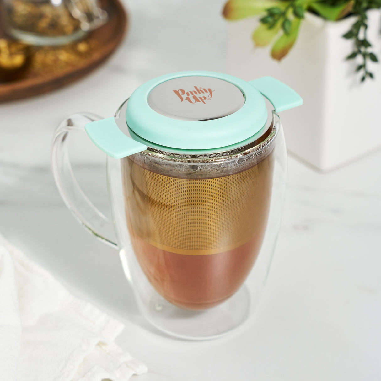 Erin Universal Tea Infuser in Turquoise