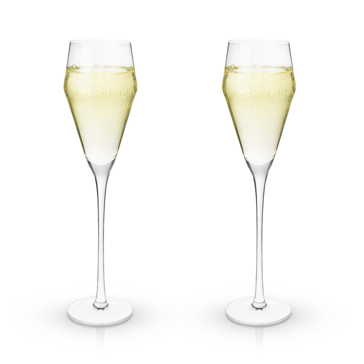 Raye Crystal Angled Prosecco Glasses, Set of 2