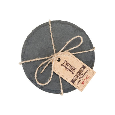 Circle Slate Coasters, Set of 4