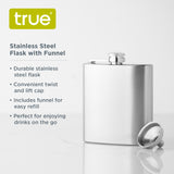 Trueflask 6 oz Stainless Steel Flask, Bulk