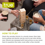 Stack Stacking Blocks Drinking Game with Shot Glasses