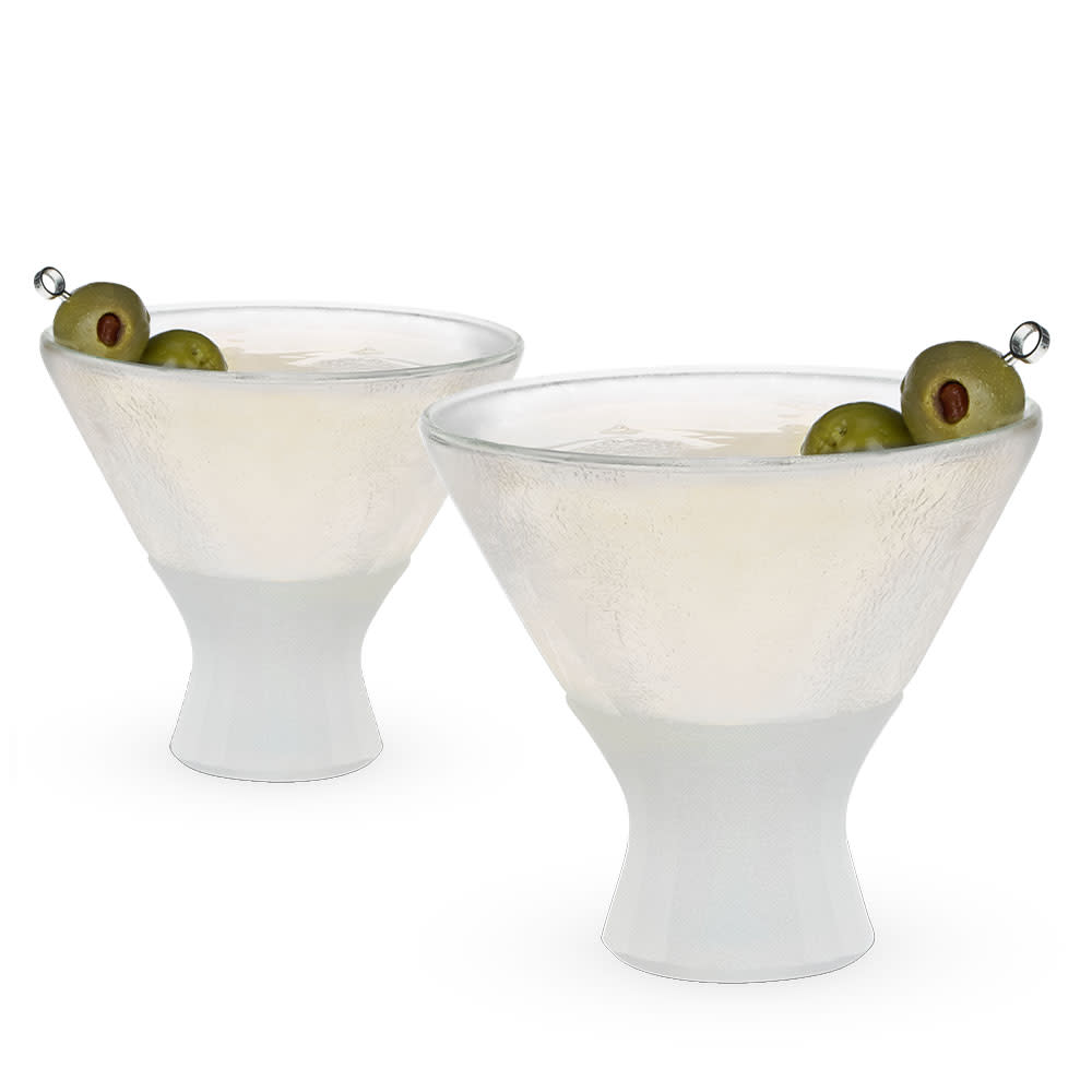 Glass FREEZE Martini Cooling Cup, Set of 2