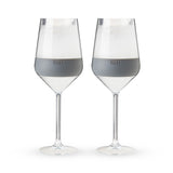 Stemmed Wine FREEZE Cooling Cup in Gray, Set of 2