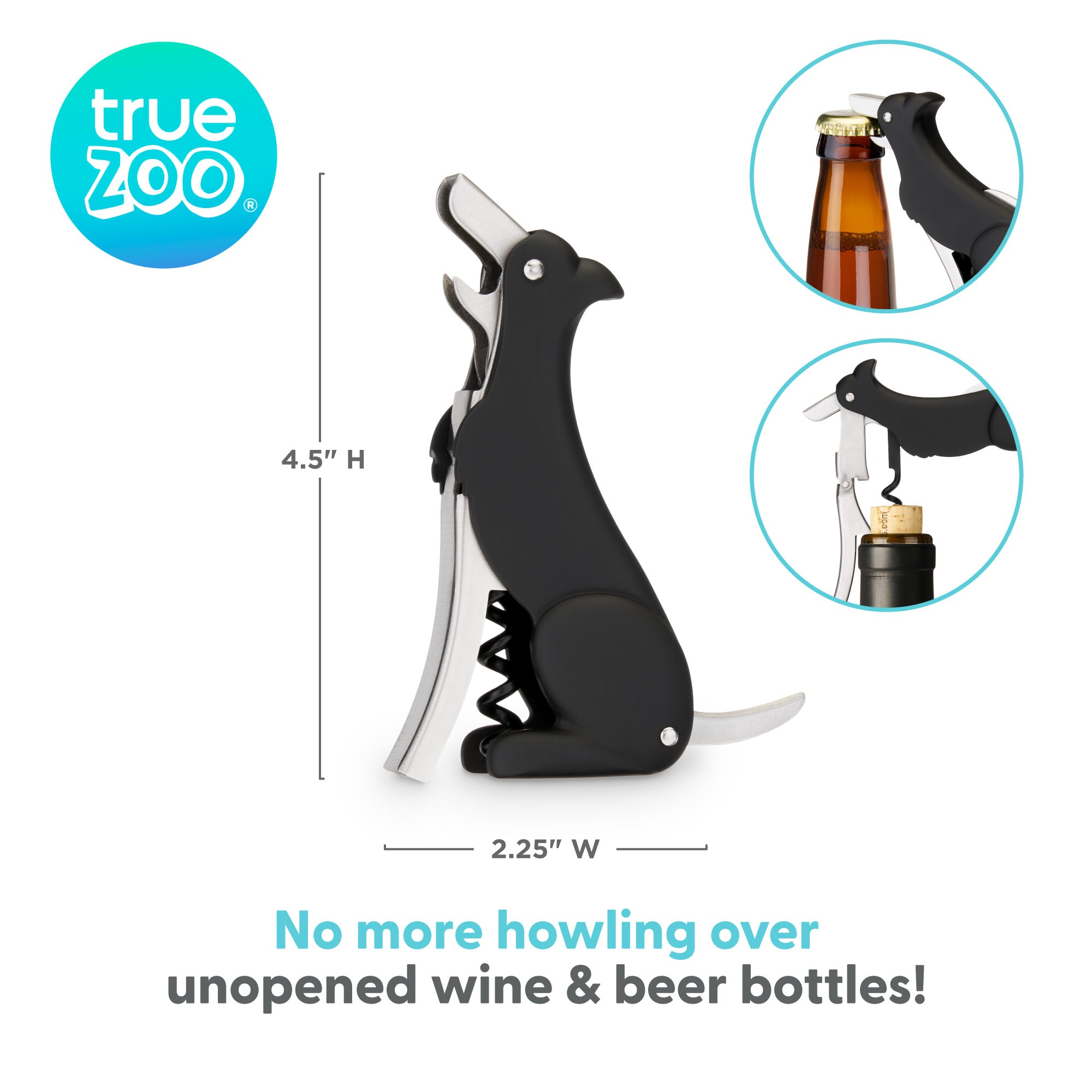 TrueZoo Buddy Collie Double-Hinged Corkscrew - Thumbnail 3