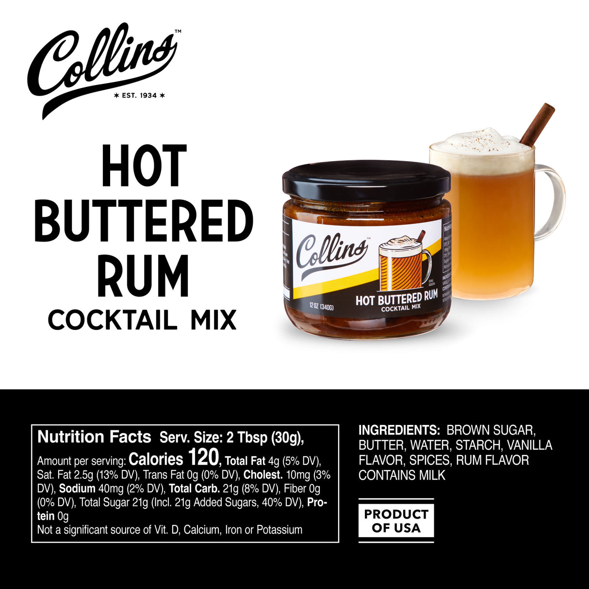 Hot Buttered Rum Mix, 12 oz