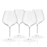 Reserve European Crystal Burgundy Glasses, Set of 4