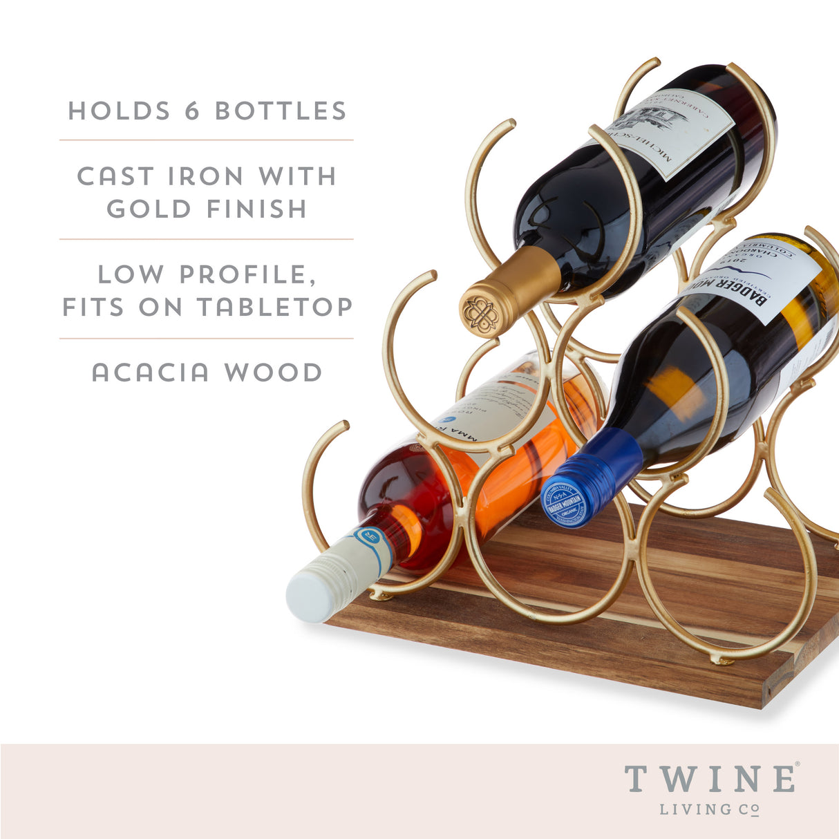 Pyramid 6-Bottle Wine Rack