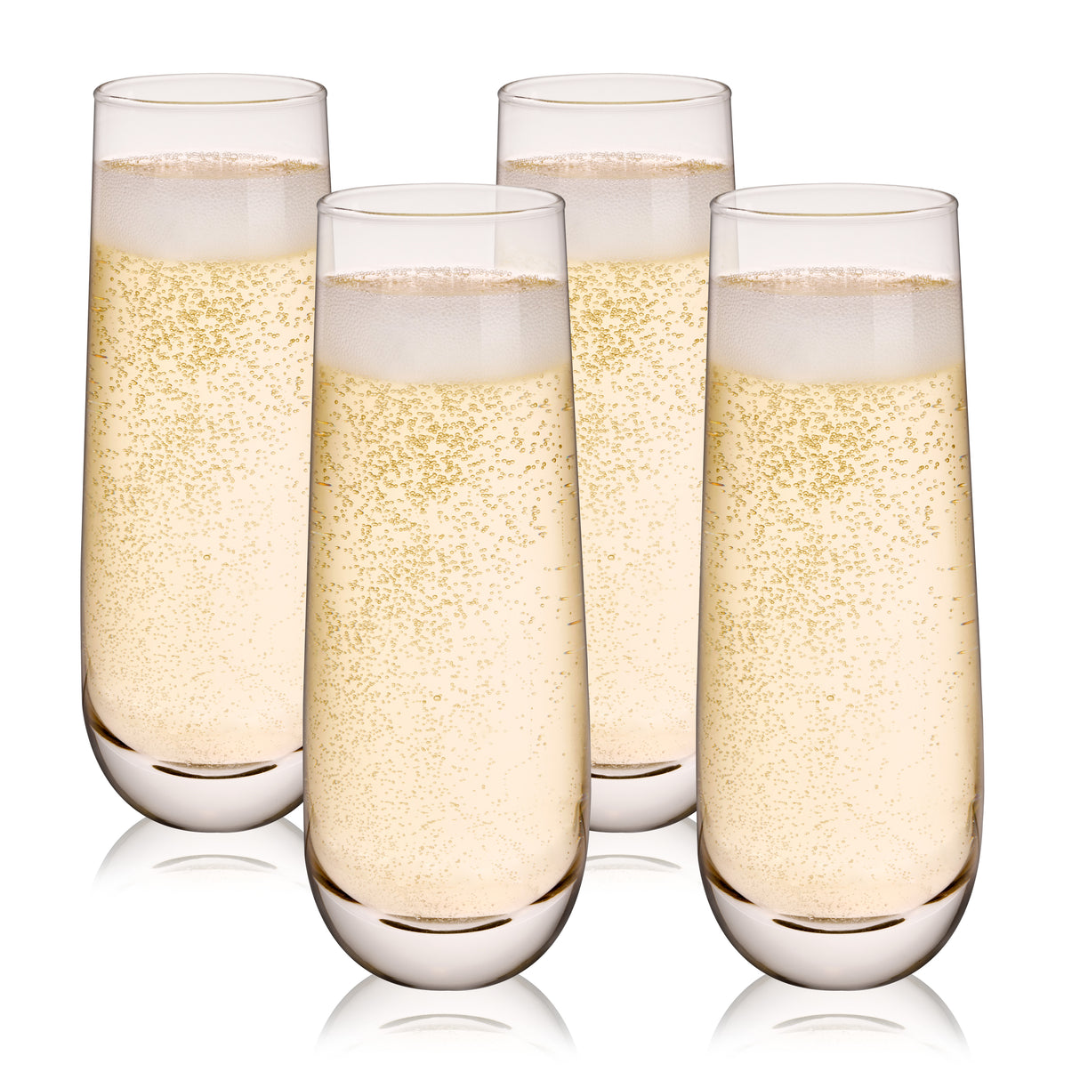 Stemless Champagne Flutes, Set of 4