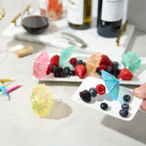 Party Umbrella Cocktail Picks in Assorted Colors, Set of 12