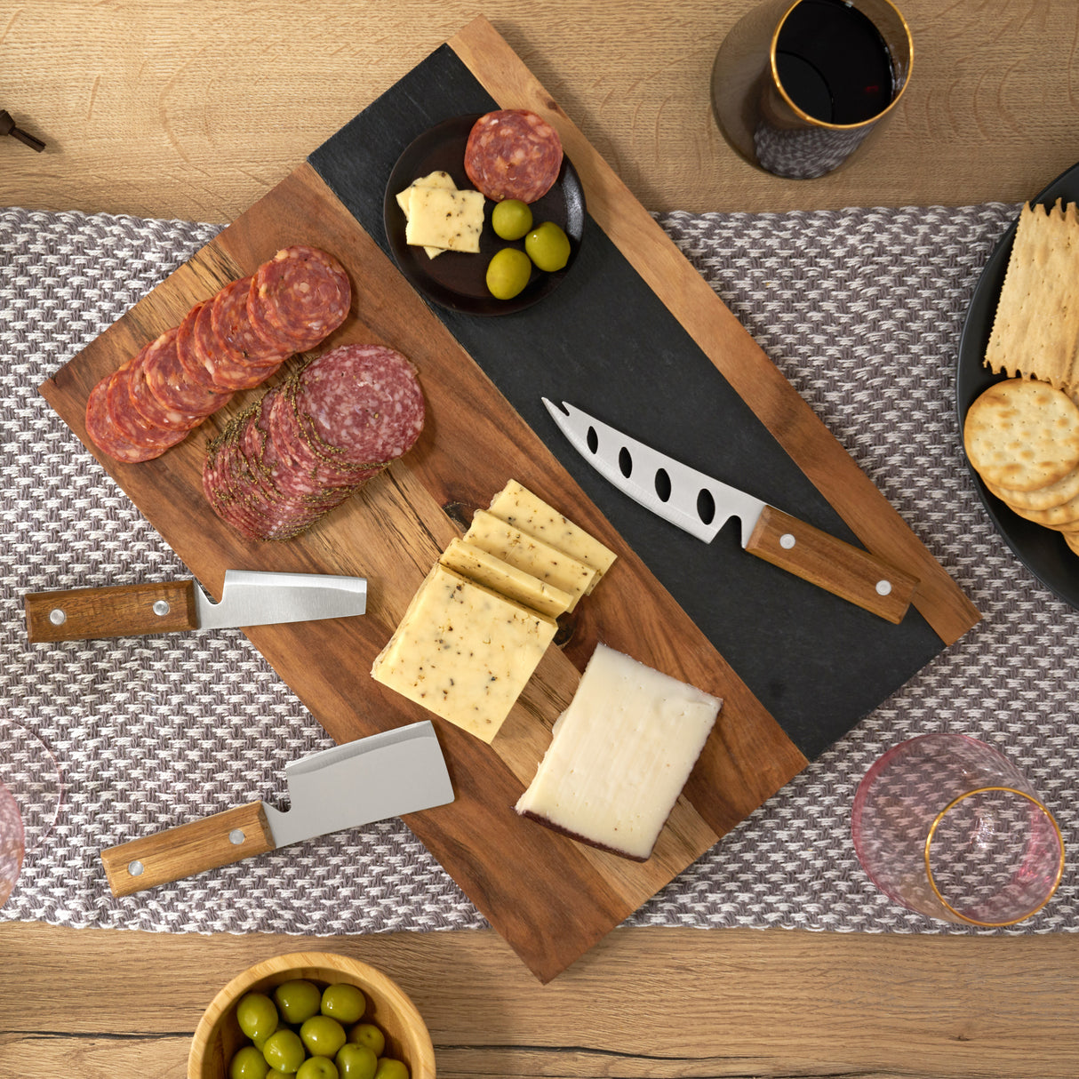 Wood & Slate Cheese Board