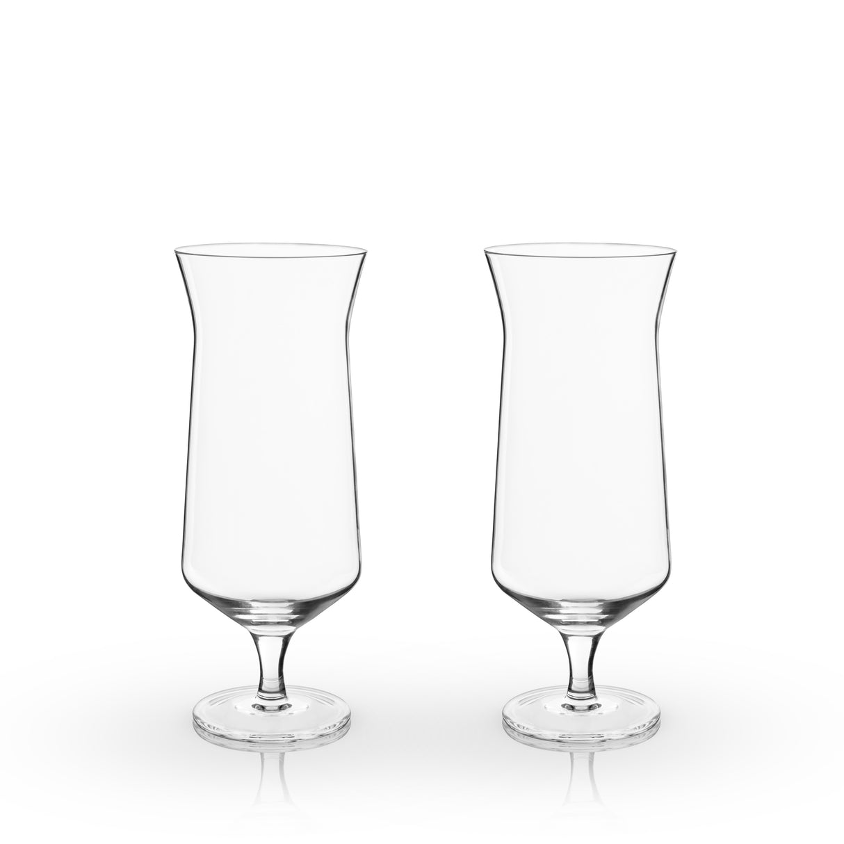 Raye Crystal Angled Hurricane Glasses, Set of 2