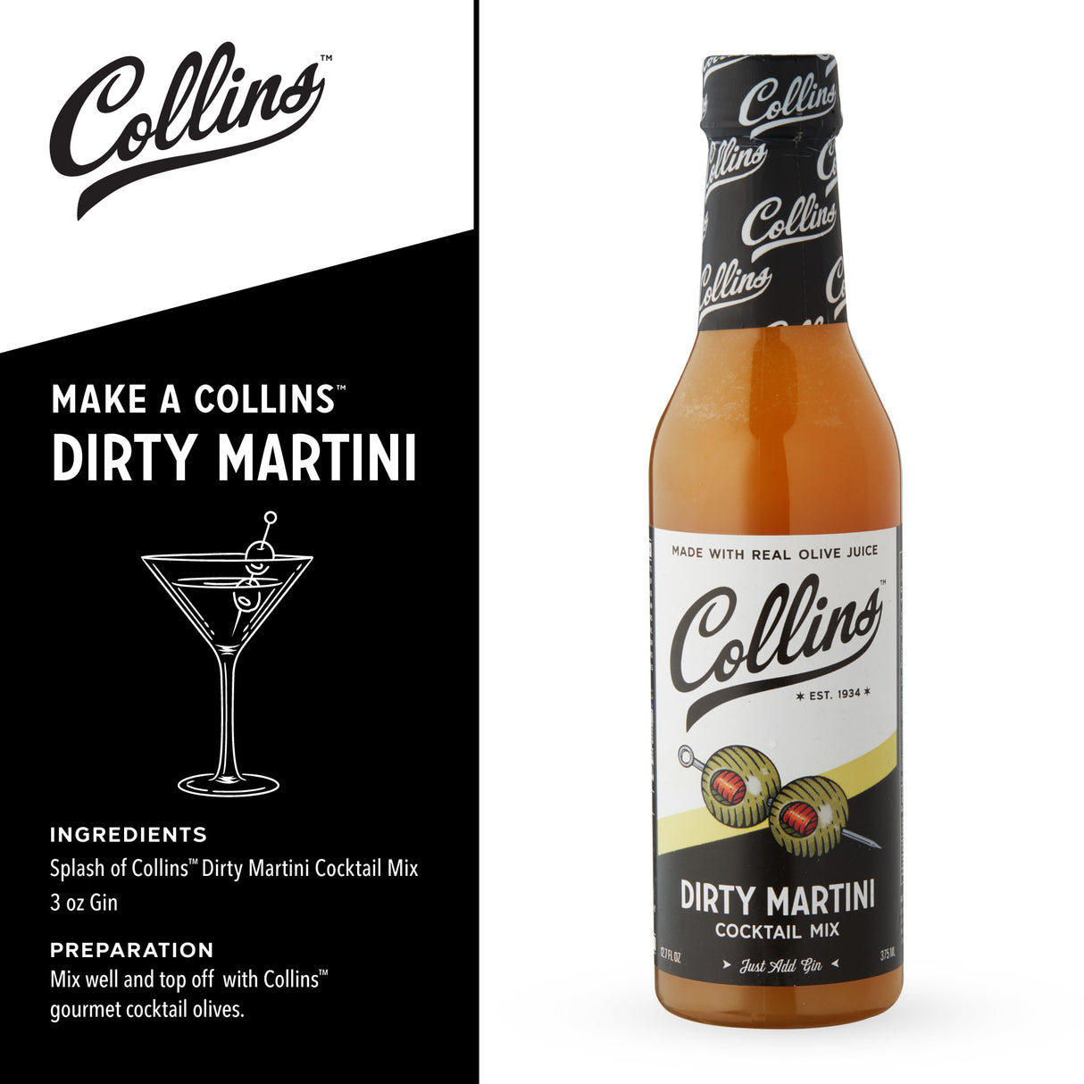 Dirty Martini Mix, 12.7 oz