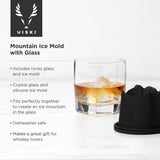 Glacier 2-Piece Mountain Ice Mold with Crystal Glass Set