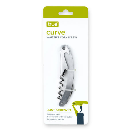 Curve Waiter's Corkscrew in Stainless Steel