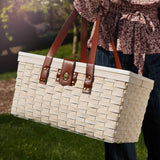 Tahoe Picnic Basket Set for Four in Cream