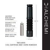 Alchemi CO2 Cork Remover in Black