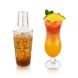 Maraca Recipe Cocktail Shaker in Clear Plastic