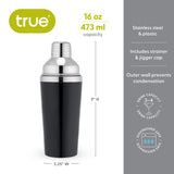 Streamline 16 oz Cocktail Shaker in Assorted Black and White