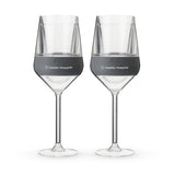 Stemmed Wine FREEZE Cooling Cup in Gray, Set of 2