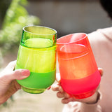 Wine FREEZE XL Cooling Cup in Assorted Vivid Colors, Set of 4