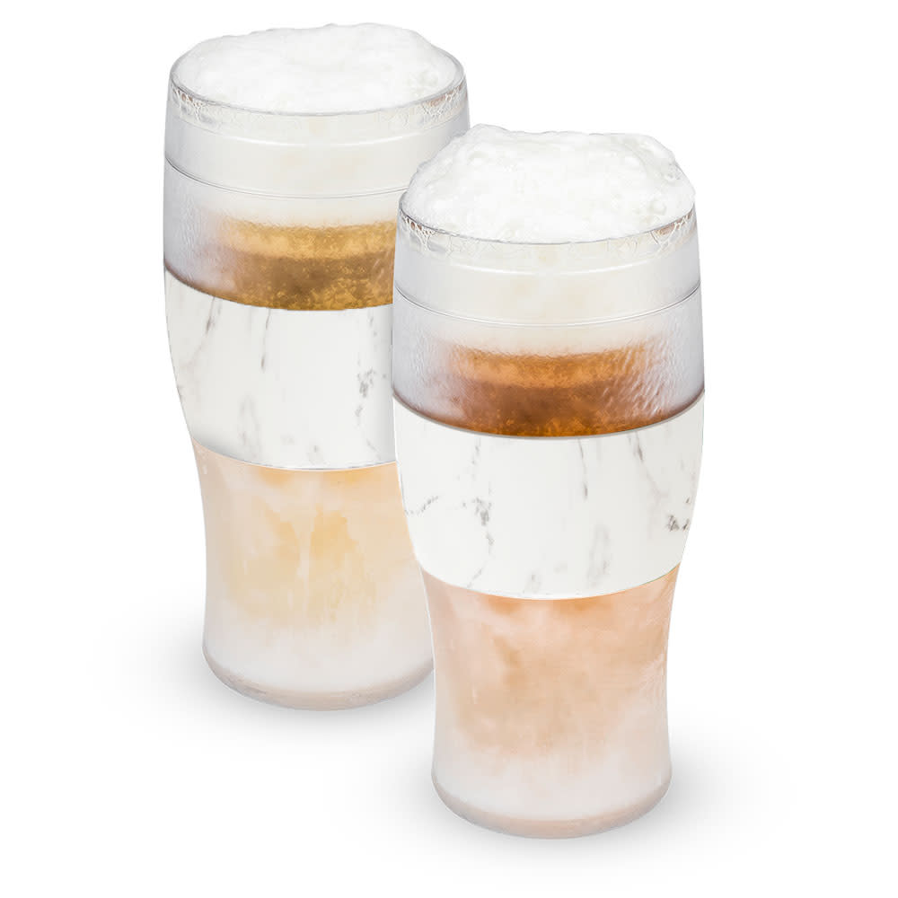 Beer FREEZE Cooling Cup in Marble, Set of 2