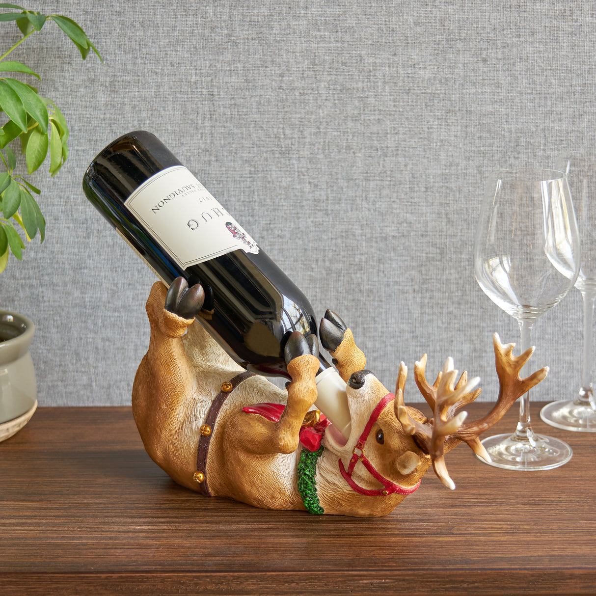 Rosy Reindeer Bottle Holder