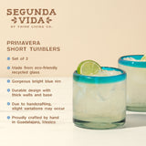 Segunda Vida Primavera Recycled Short Tumblers, Set of 2