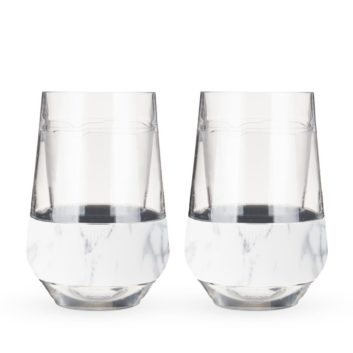 Wine FREEZE XL Cooling Cup in Marble, Set of 2