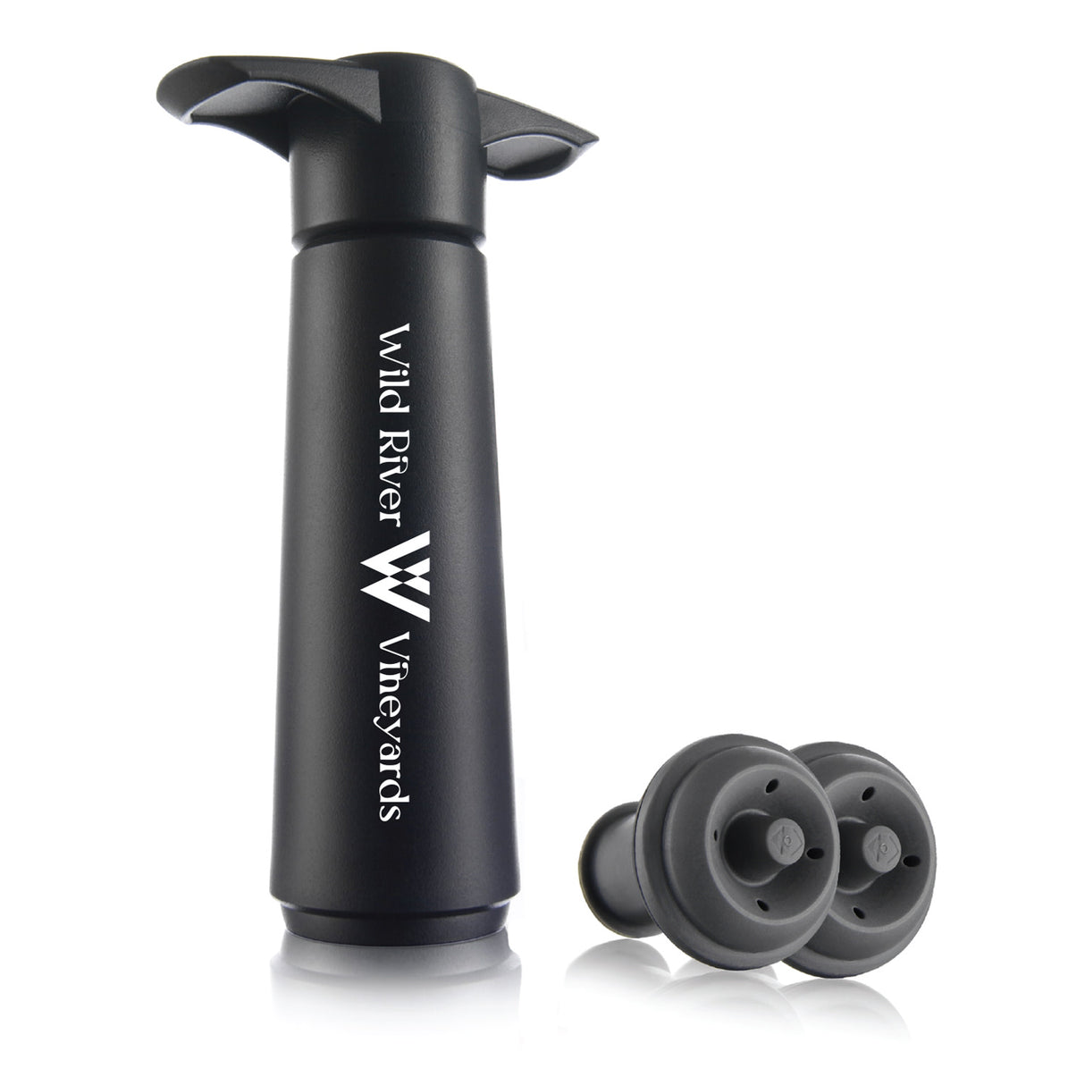 Vacu Vin Wine Saver with Stoppers 3-Piece Set in Black