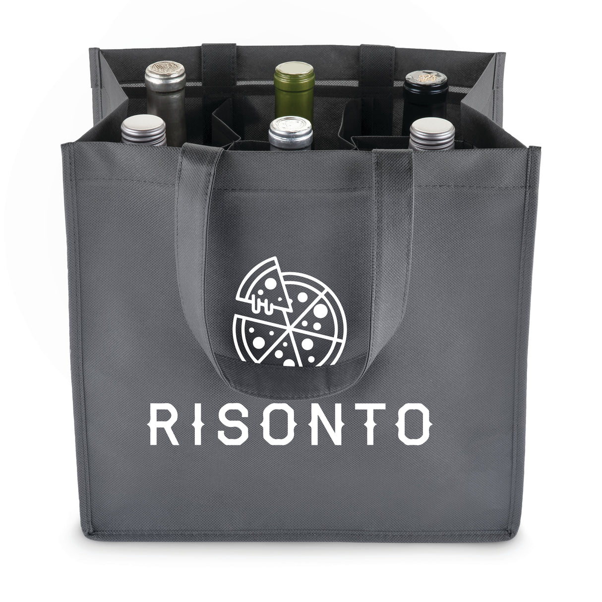 6-Bottle Non-Woven Tote in Grey