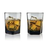 Crystal Double Old Fashioned Glasses in Smoke, Set of 2