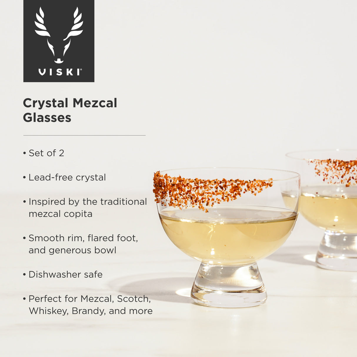 Crystal Mezcal Glasses, Set of 2