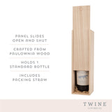 Single Bottle Paulownia Wood Wine Box