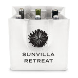 6-Bottle Non-Woven Tote in White