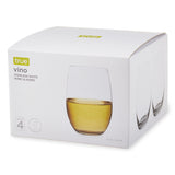 Chateau Stemless White Wine Glasses, Set of 4